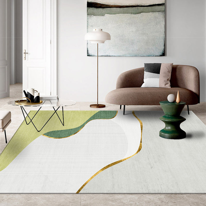 Abstract Pattern Rug Stain Resistant Rectangle Shape Rug for Home Decor