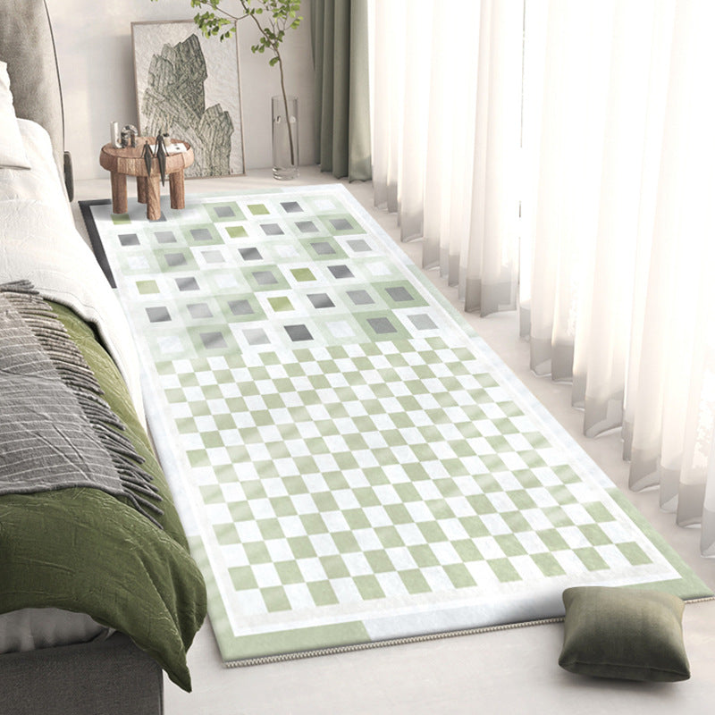 Modern Style lattice Rug Rectangle Stain Resistant Polyester Rug for Home Decor