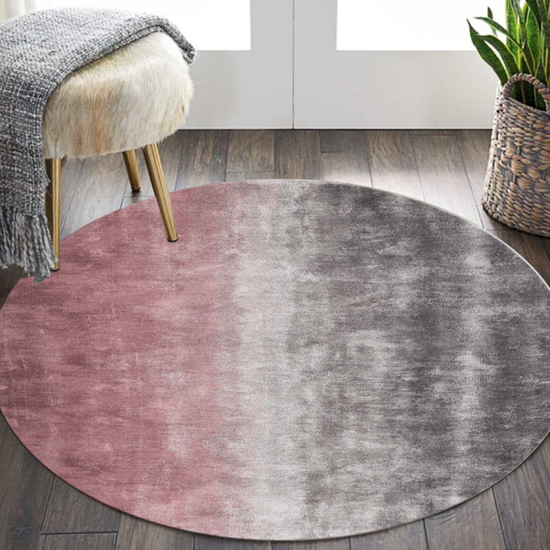 Modern Style Geometric Pattern Rug Circular Shape Stain Resistant Rug for Home Decor