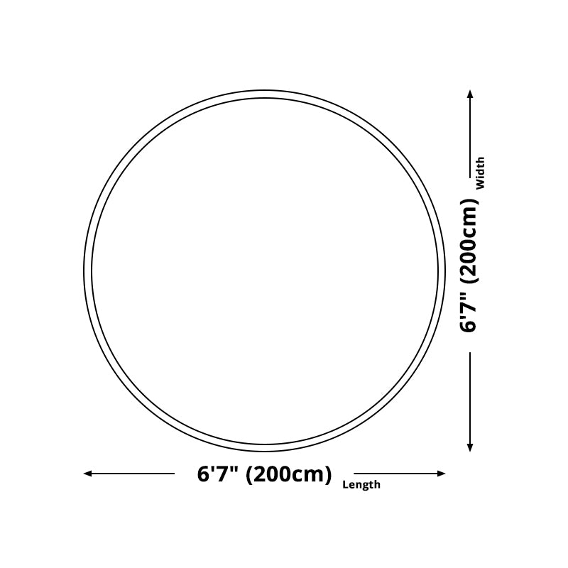 Modern Style Geometric Pattern Rug Circular Shape Stain Resistant Rug for Home Decor