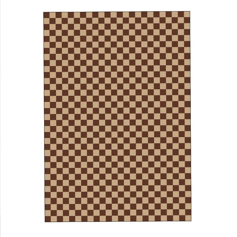 Colorful Lattice Rug Rectangle Shape Stain Resistant Rug for Home Decor