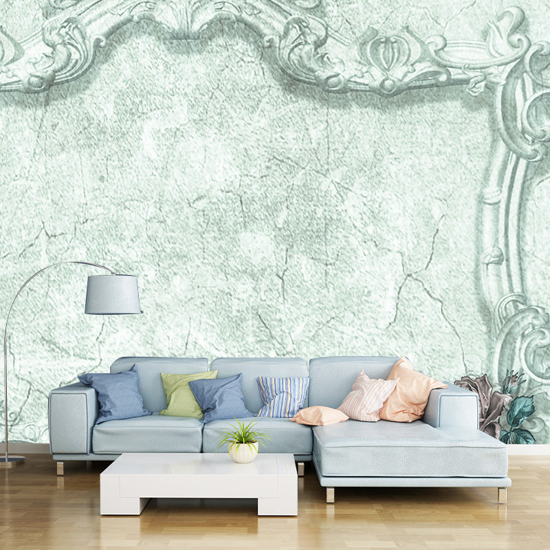 Mottled Brick Wall Wallpaper Mildew Resistant Sleeping Room Wall Mural