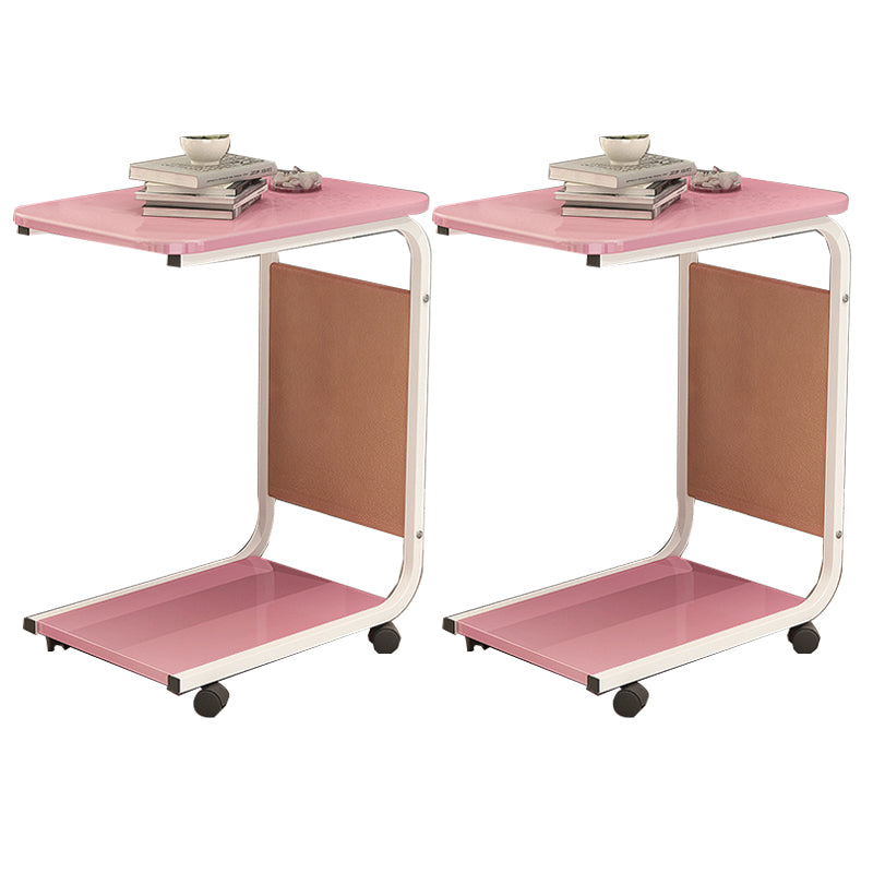 25.59" Tall Modern Night Table Open Storage Wood Bedside Cabinet