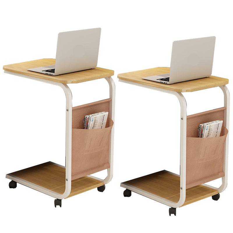 25.59" Tall Modern Night Table Open Storage Wood Bedside Cabinet