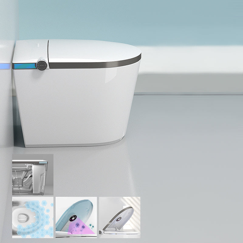 Modern All-In-One Toilet Bowl Siphon Jet Toilet with Soft-Close Seat for Bathroom