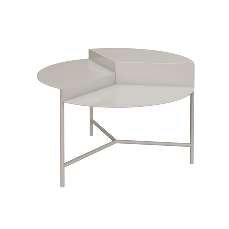 Iron Cocktail Table with 3 Metal Legs and Round Top,Mid-Century Modern