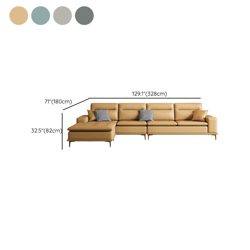 Scandinavian 32.28 " H Faux Leather Square Arm Sofa for Living Room