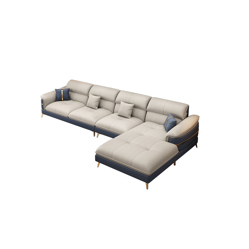 40.15 " H Faux Leather Flared Arm Sofa & Chaise for Living Room