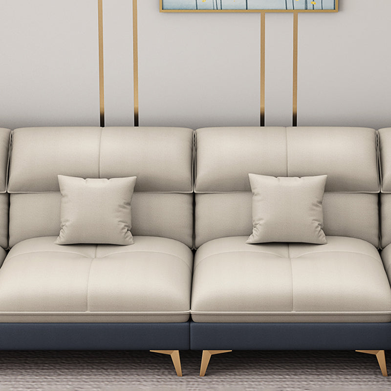 40.15 " H Faux Leather Flared Arm Sofa & Chaise for Living Room