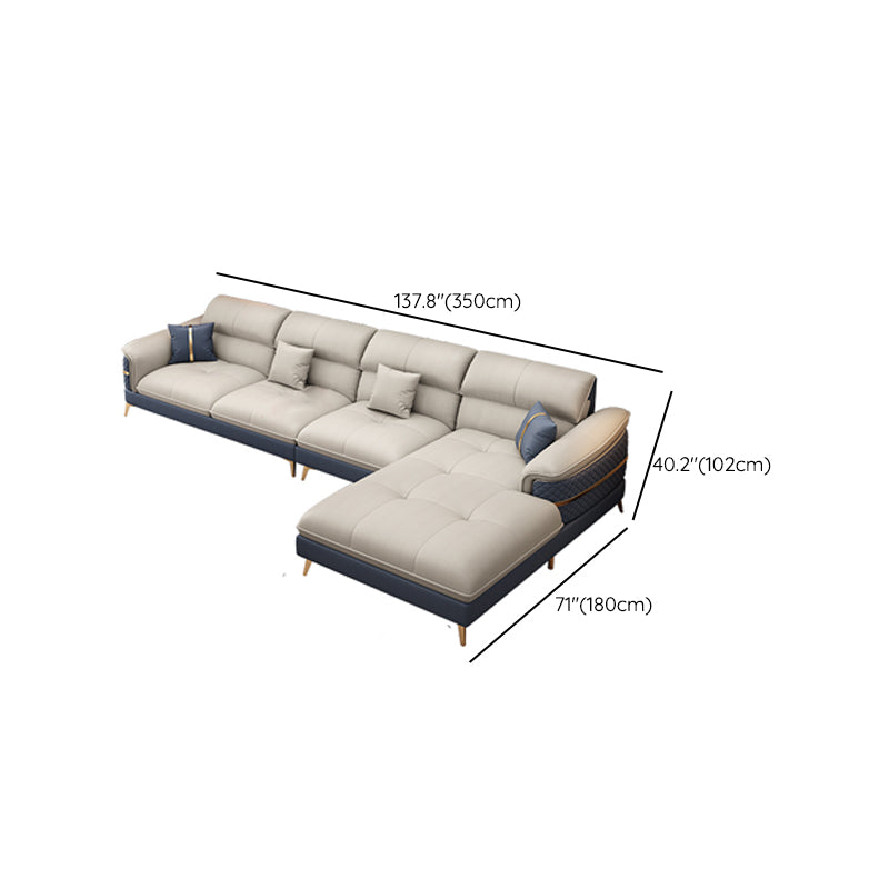 40.15 " H Faux Leather Flared Arm Sofa & Chaise for Living Room