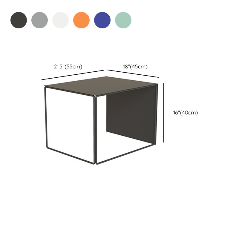 Frame Metal Rectangular Mid-Century Modern Single Coffee Table