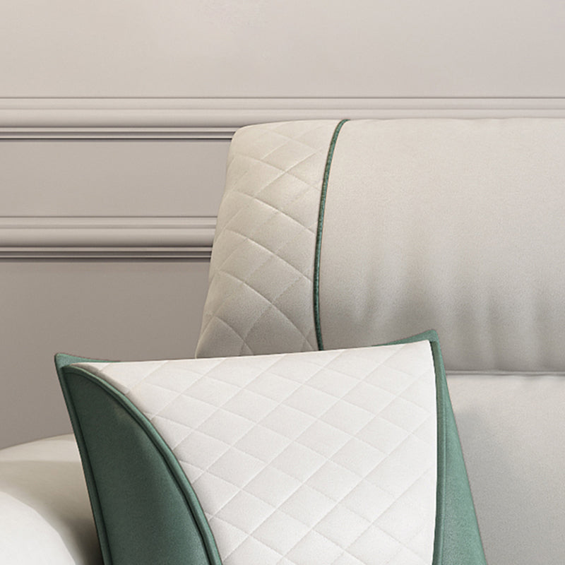 Glam 38.18 " H Faux Leather Flared Arm Sofa & Chaise for Living Room