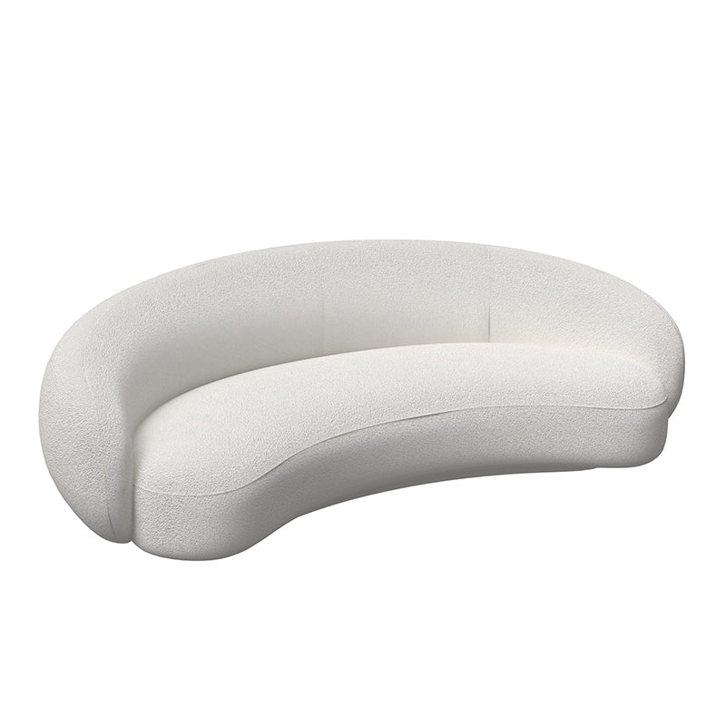 Contemporary Sloped Arm Curved Sofa Tight Back Seating for Living Room