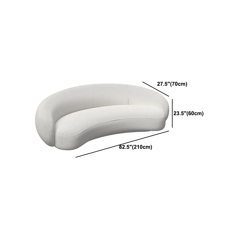 Contemporary Sloped Arm Curved Sofa Tight Back Seating for Living Room