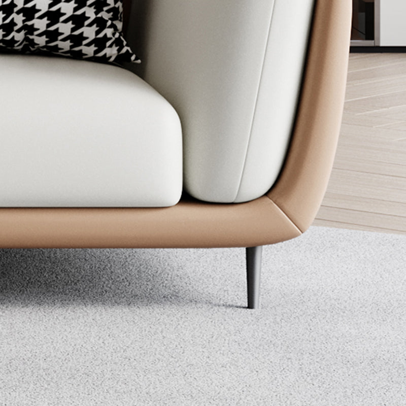 37.8 " H Faux Leather Flared Arm Sofa & Chaise for Living Room