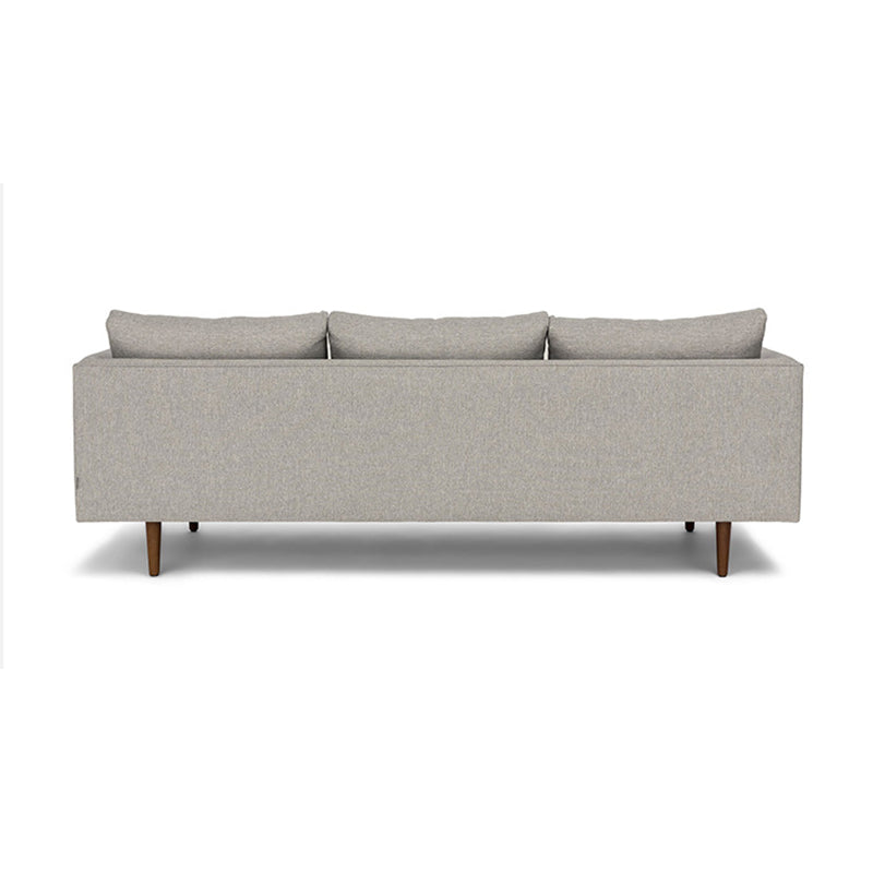 Contemporary Tuxedo Arm Sofa Fabric Standard Sofa with Pillows