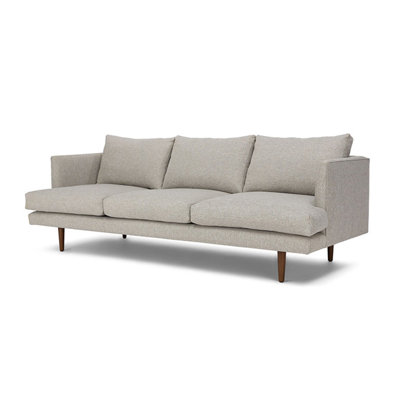 Contemporary Tuxedo Arm Sofa Fabric Standard Sofa with Pillows