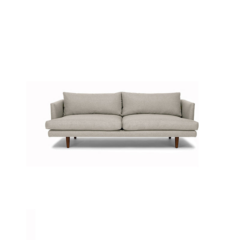 Contemporary Tuxedo Arm Sofa Fabric Standard Sofa with Pillows