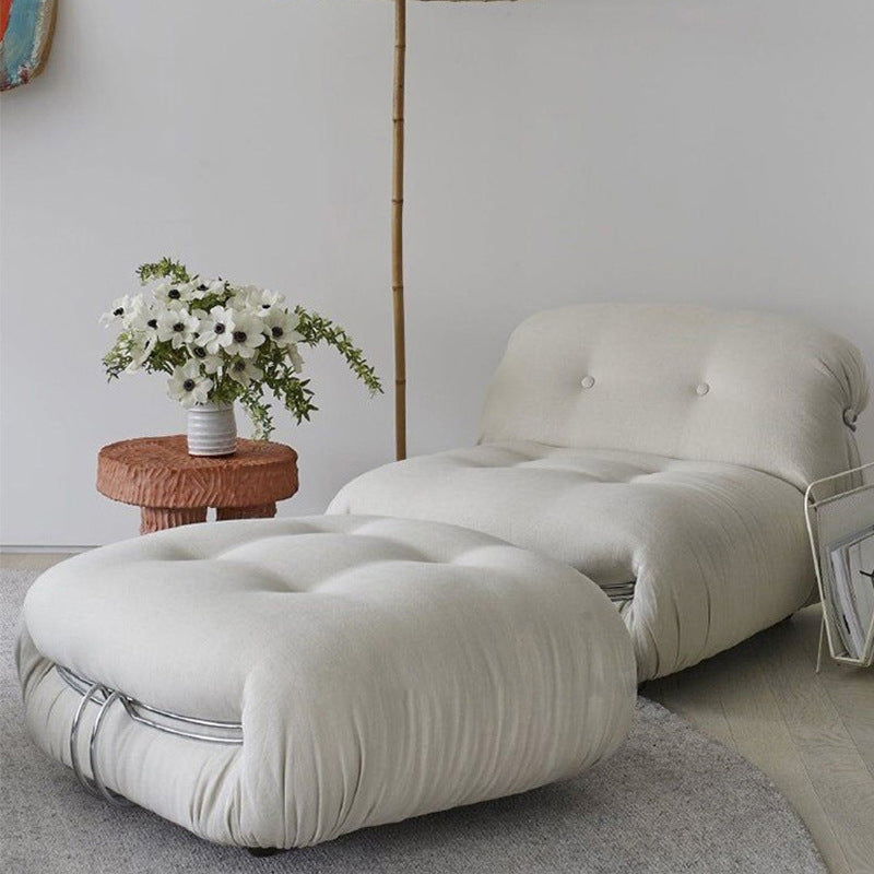 Contemporary Armless Settee Tight Back Standard Sofa for Living Room