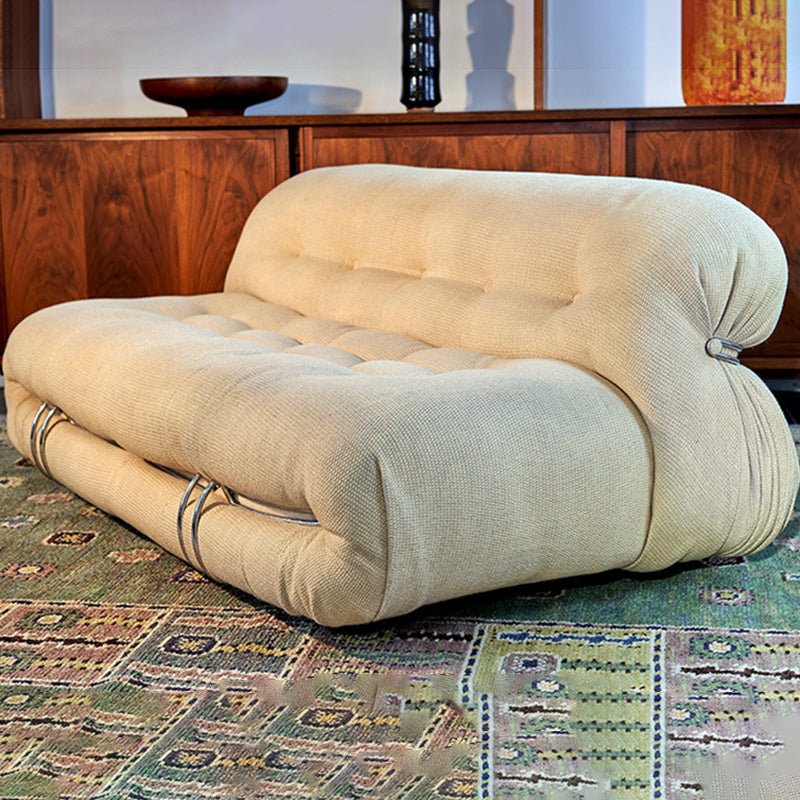 Contemporary Armless Settee Tight Back Standard Sofa for Living Room