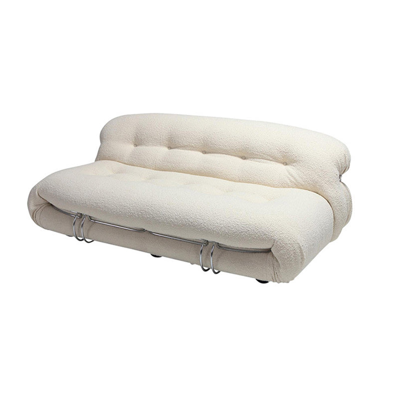 Contemporary Armless Settee Tight Back Standard Sofa for Living Room