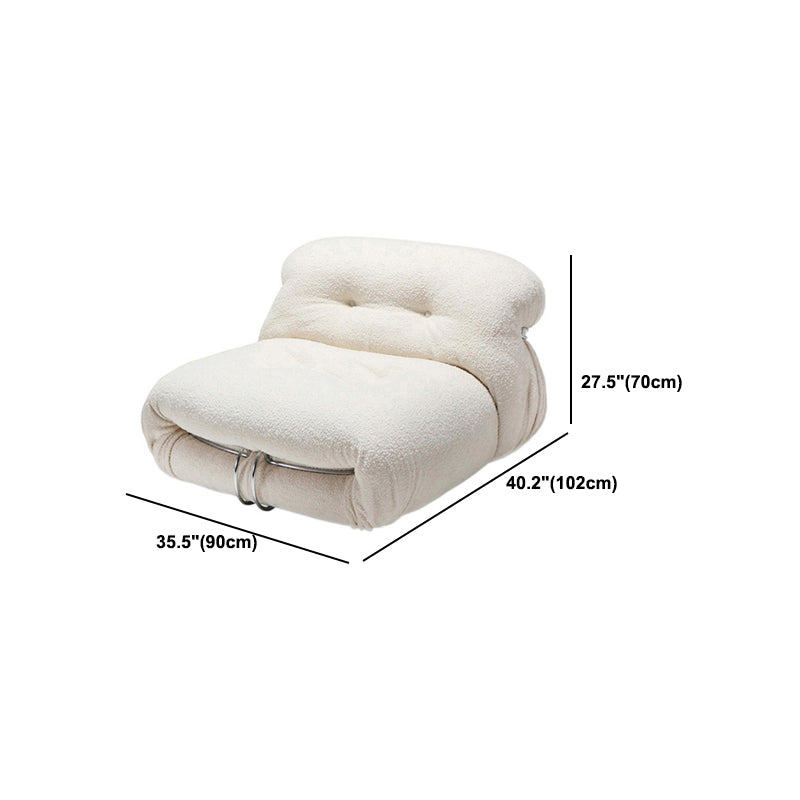 Contemporary Armless Settee Tight Back Standard Sofa for Living Room