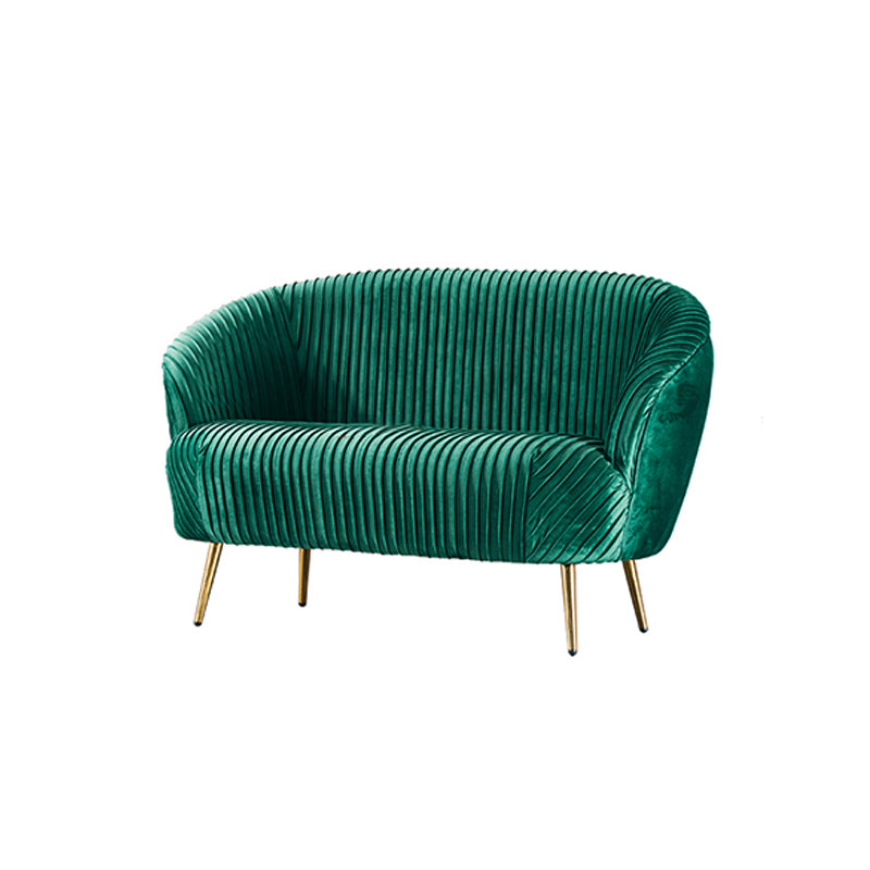 Contemporary Stain Resistant Standard Sofa Loose Back Sloped Arm Sofa