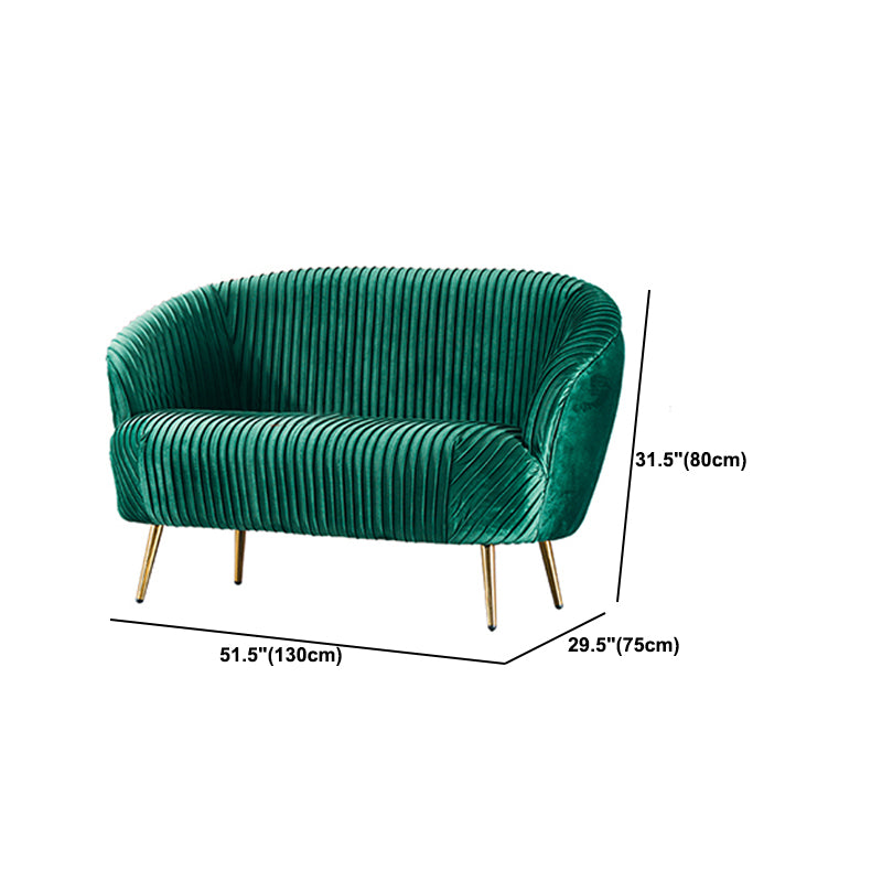 Contemporary Stain Resistant Standard Sofa Loose Back Sloped Arm Sofa