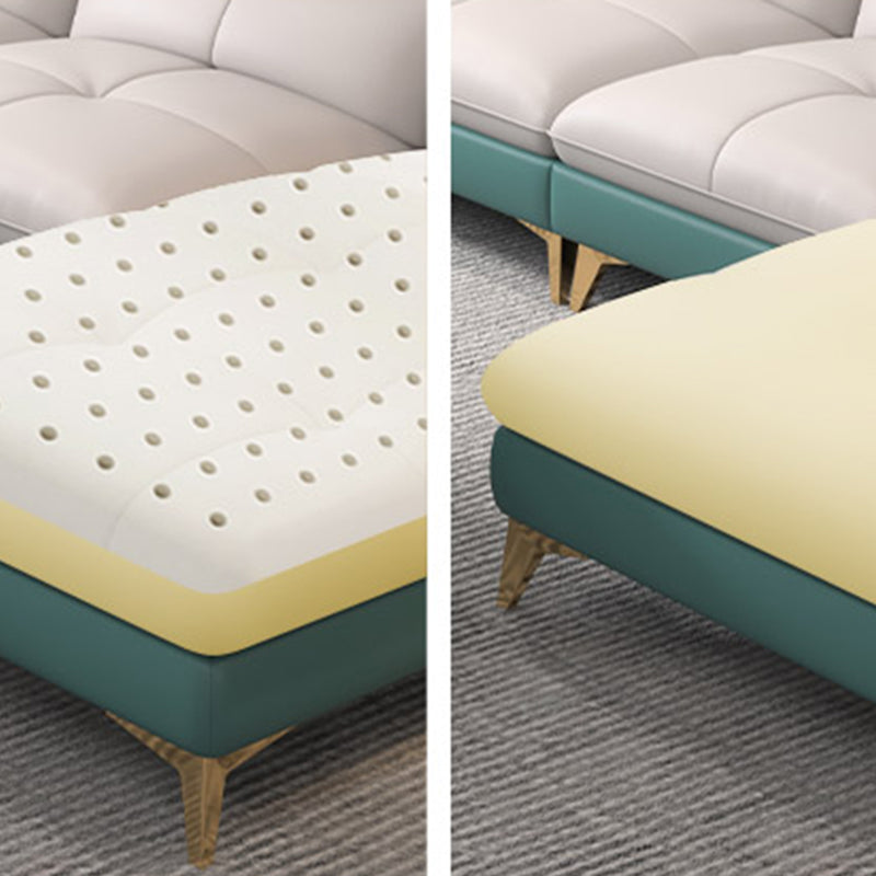 34.64 " H Genuine Leather Flared Arm Sofa & Chaise for Living Room