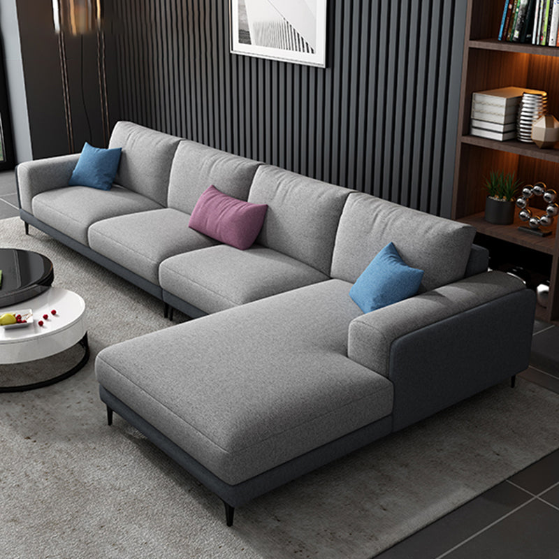 33.07 " H Cotton Blend Square Arm Sofa & Chaise for Living Room