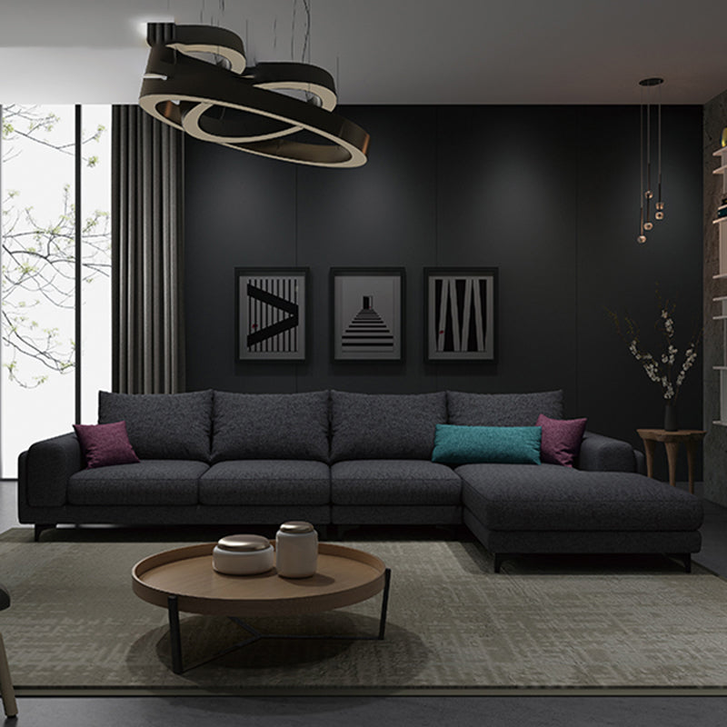 33.07 " H Cotton Blend Square Arm Sofa & Chaise for Living Room