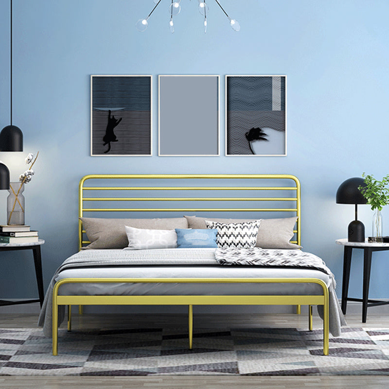 84.65 inch Wide Industial Bed Frame Metal Bed with Headboard