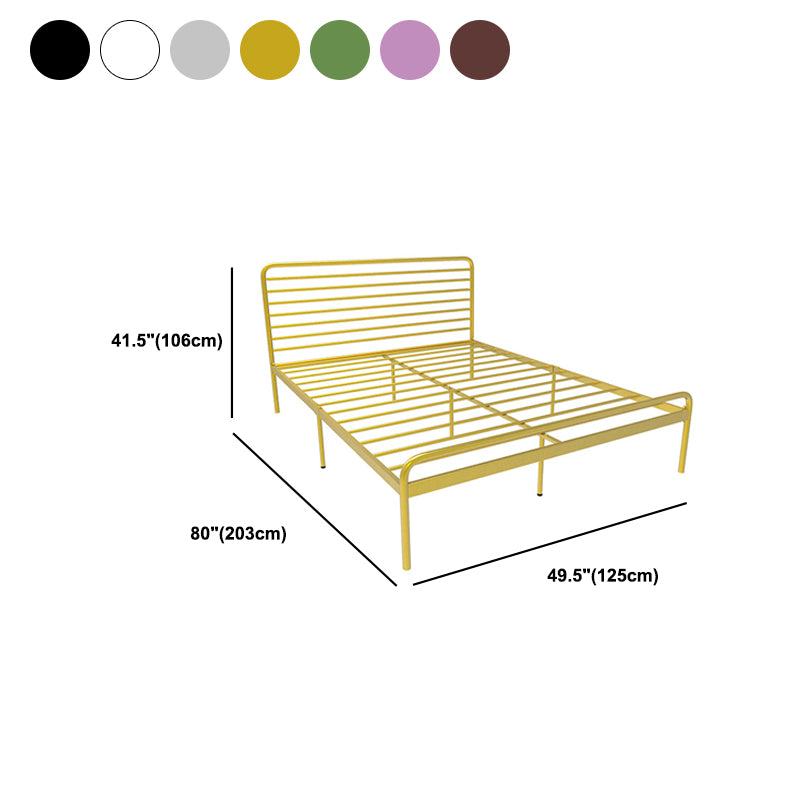 84.65 inch Wide Industial Bed Frame Metal Bed with Headboard