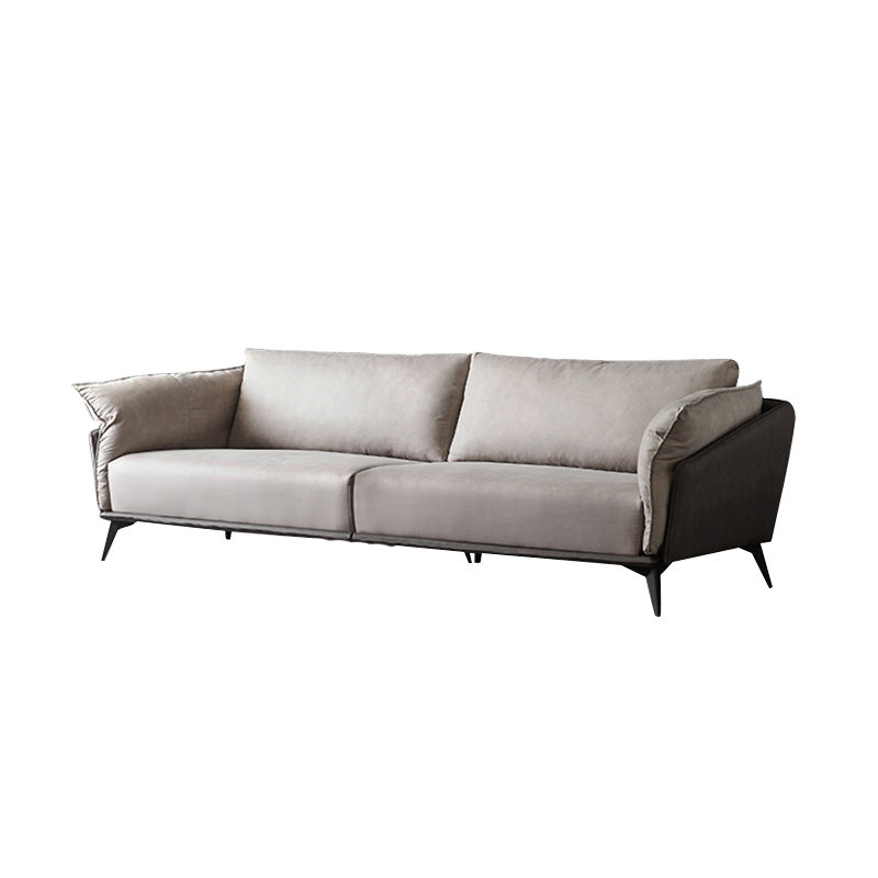 Brown 3/4-seater Loose Back Sofa Contemporary Tuxedo Arm Sofa