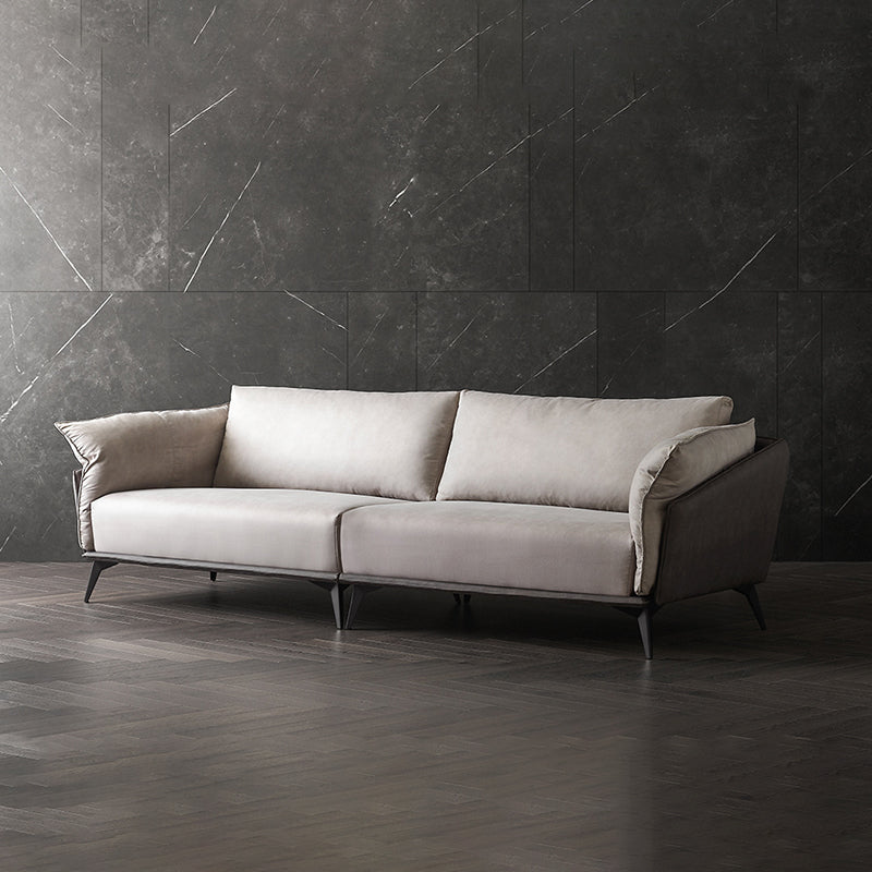 Brown 3/4-seater Loose Back Sofa Contemporary Tuxedo Arm Sofa