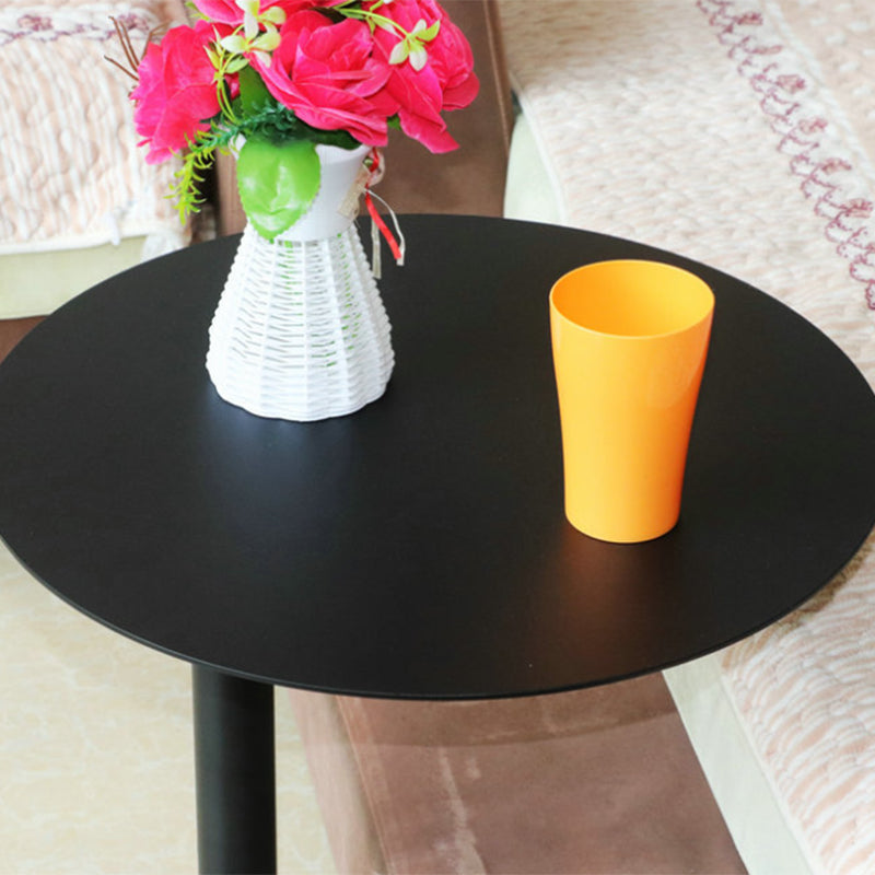 Mid-Century Modern Metal End Table Pedestal Round Sofa Side Table