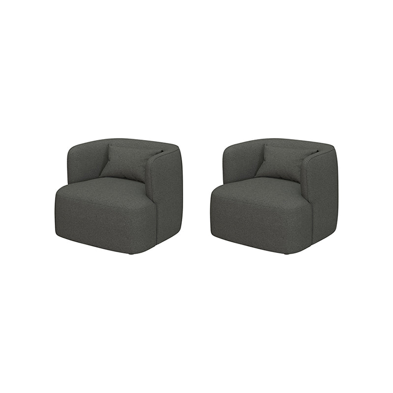 33.46" Wide Barrel Chair Recessed Arms Included Chair for Living Room