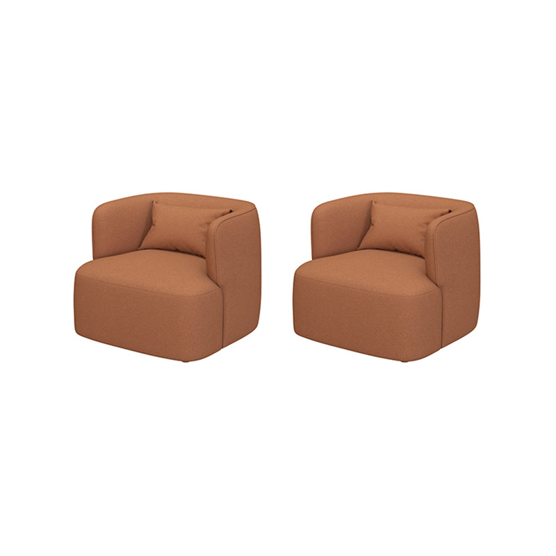 33.46" Wide Barrel Chair Recessed Arms Included Chair for Living Room