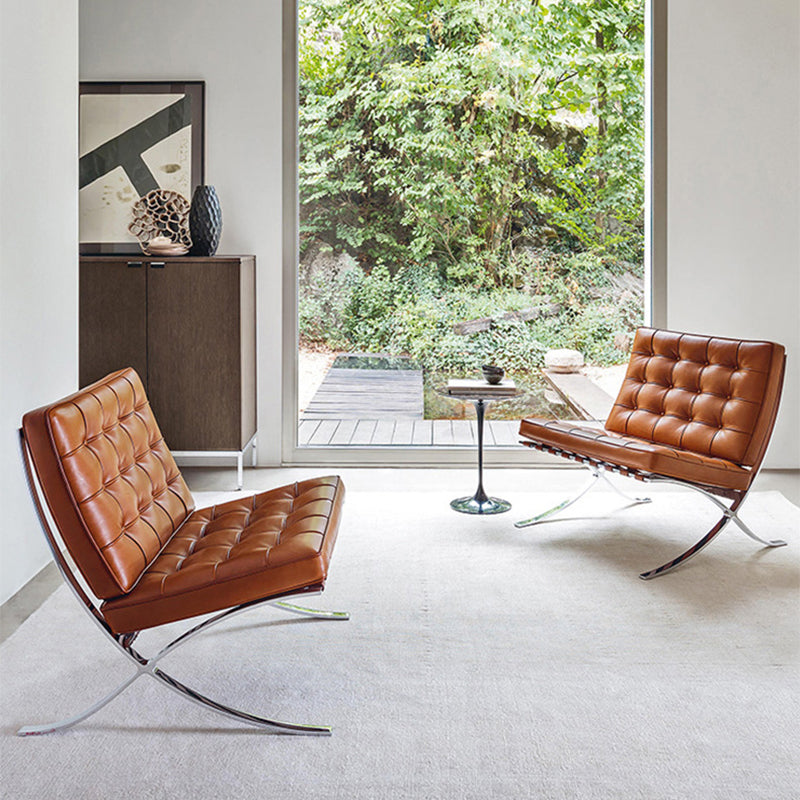 31.49" Wide Armless Chair Faux Leather Chair with Tufted Back