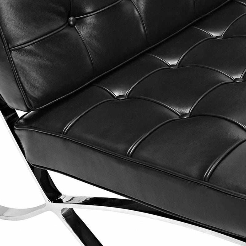 31.49" Wide Armless Chair Faux Leather Chair with Tufted Back