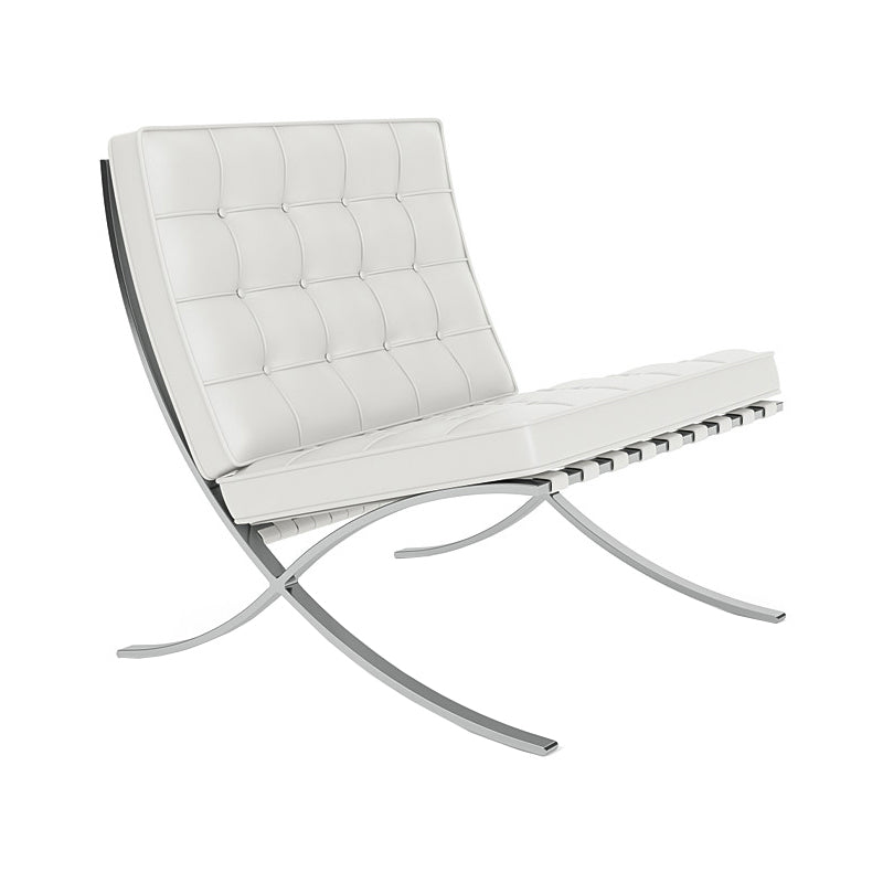 31.49" Wide Armless Chair Faux Leather Chair with Tufted Back