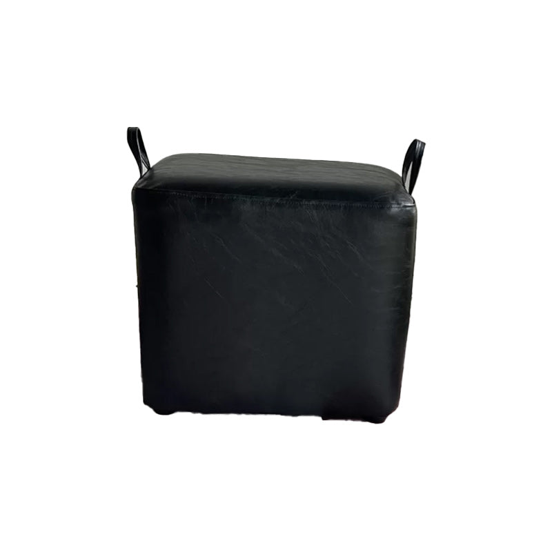 Modern PU Leather Poof Plain Rectangle Water Resistant Ottoman Chair