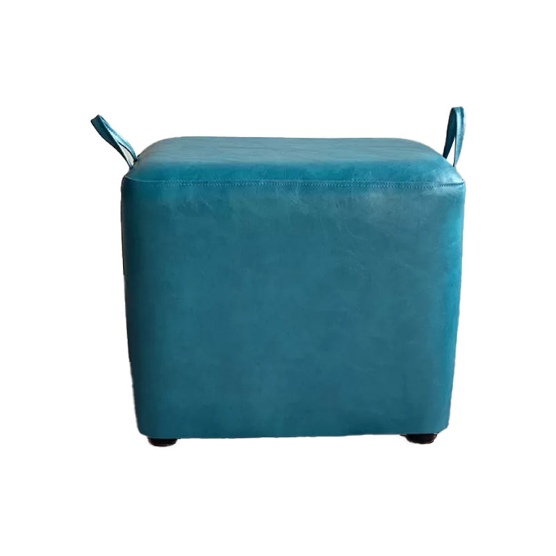 Modern PU Leather Poof Plain Rectangle Water Resistant Ottoman Chair