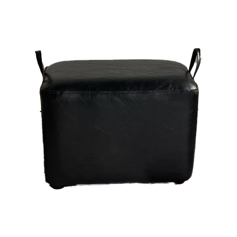 Modern PU Leather Poof Plain Rectangle Water Resistant Ottoman Chair