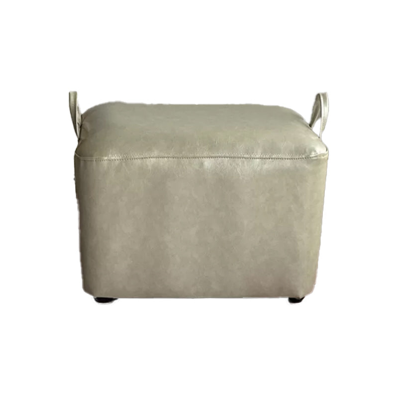 Modern PU Leather Poof Plain Rectangle Water Resistant Ottoman Chair