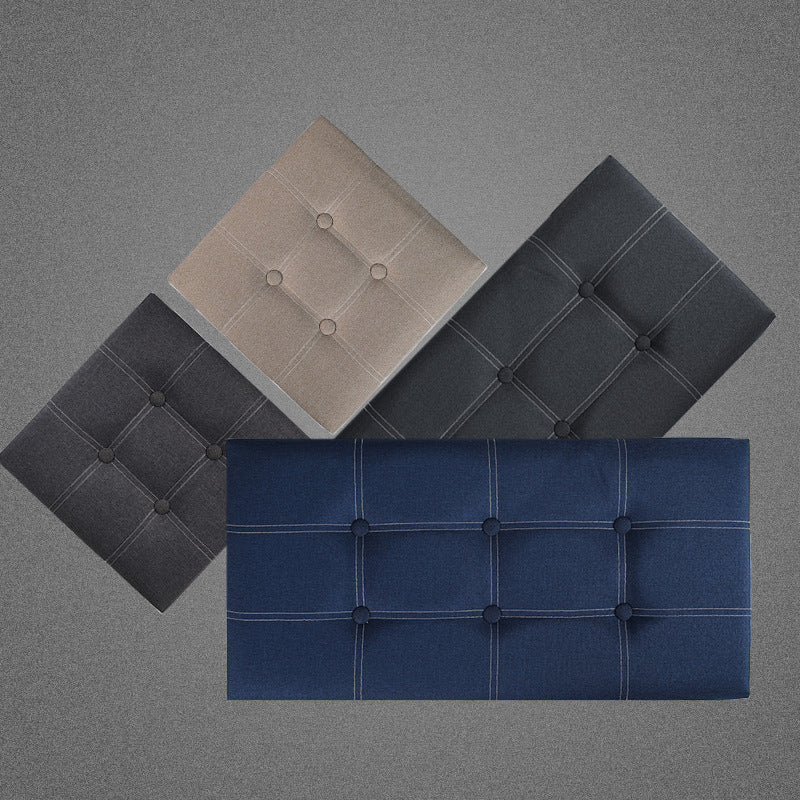 Trendy Faux Leather Ottoman Plain Tufted Rectangle Foot Stool Ottoman with Storage