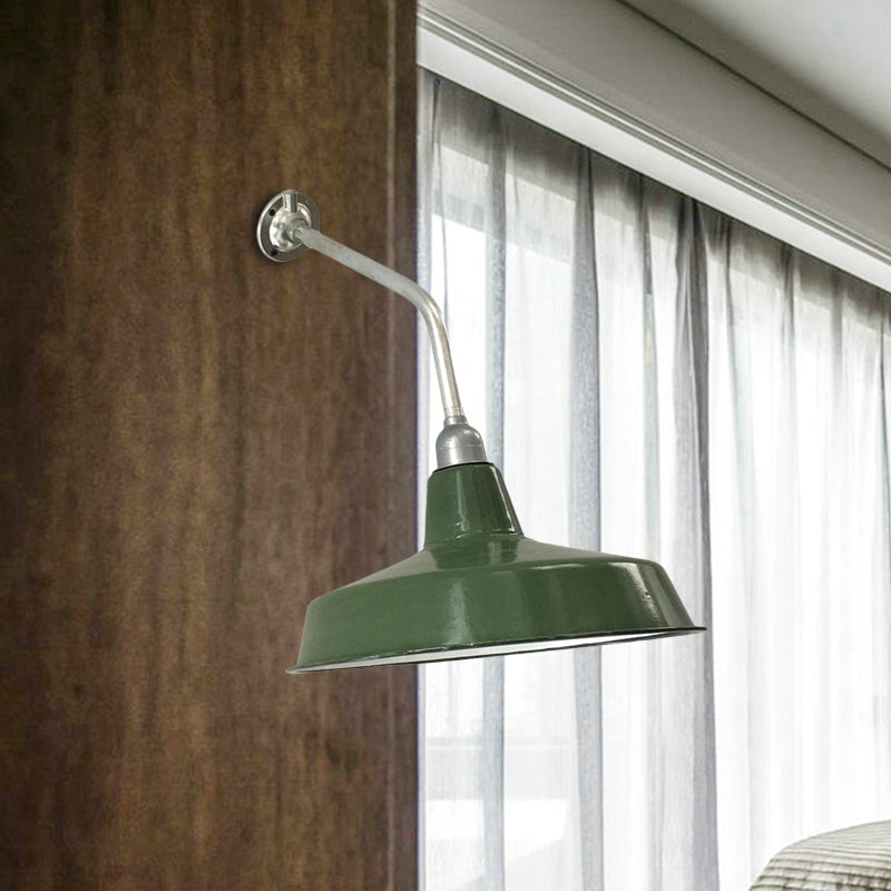 12 "/14" largo 1 lampadina a parete lampadina agricola verde agricoltura verde fienile da parete da parete con braccio piega