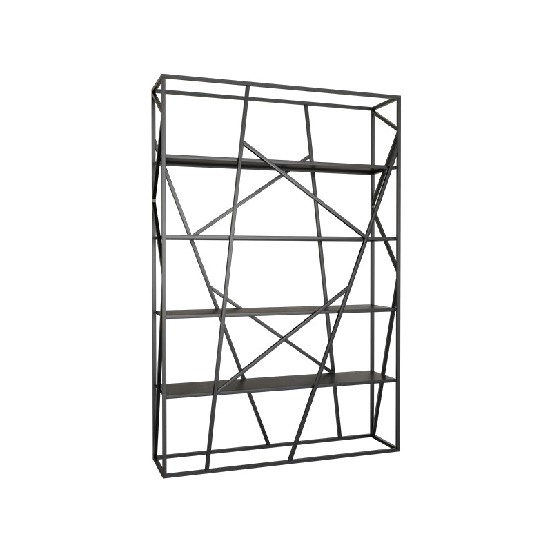 Metal Ladder Shelf Bookcase Modern Vertical Open Back Book Shelf