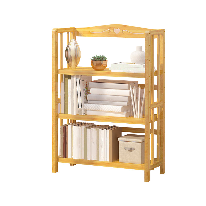 Adjustable Wood Book Shelf Bamboo Natural Shelf Bookcase Open Shelf Shelves Included