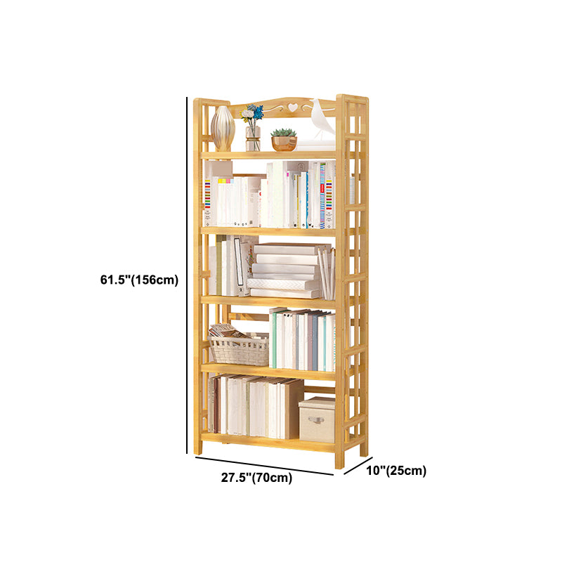 Adjustable Wood Book Shelf Bamboo Natural Shelf Bookcase Open Shelf Shelves Included